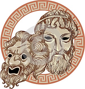 Design of Antique mask.